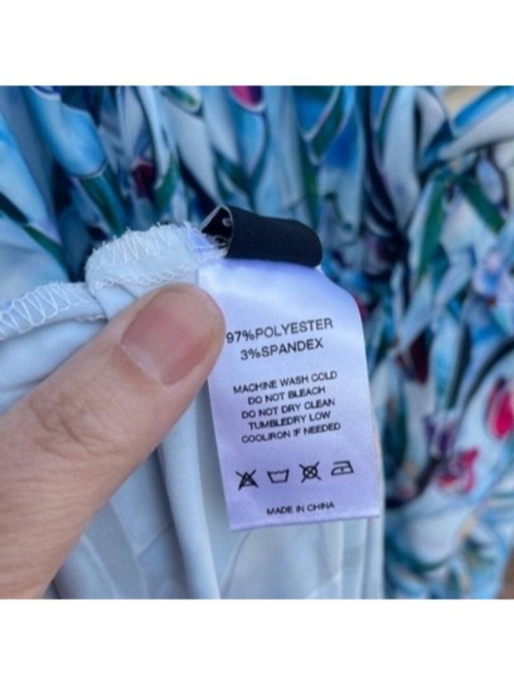 ADOR Light Blue Floral Maxi Dress M NEW - Picture 13 of 16